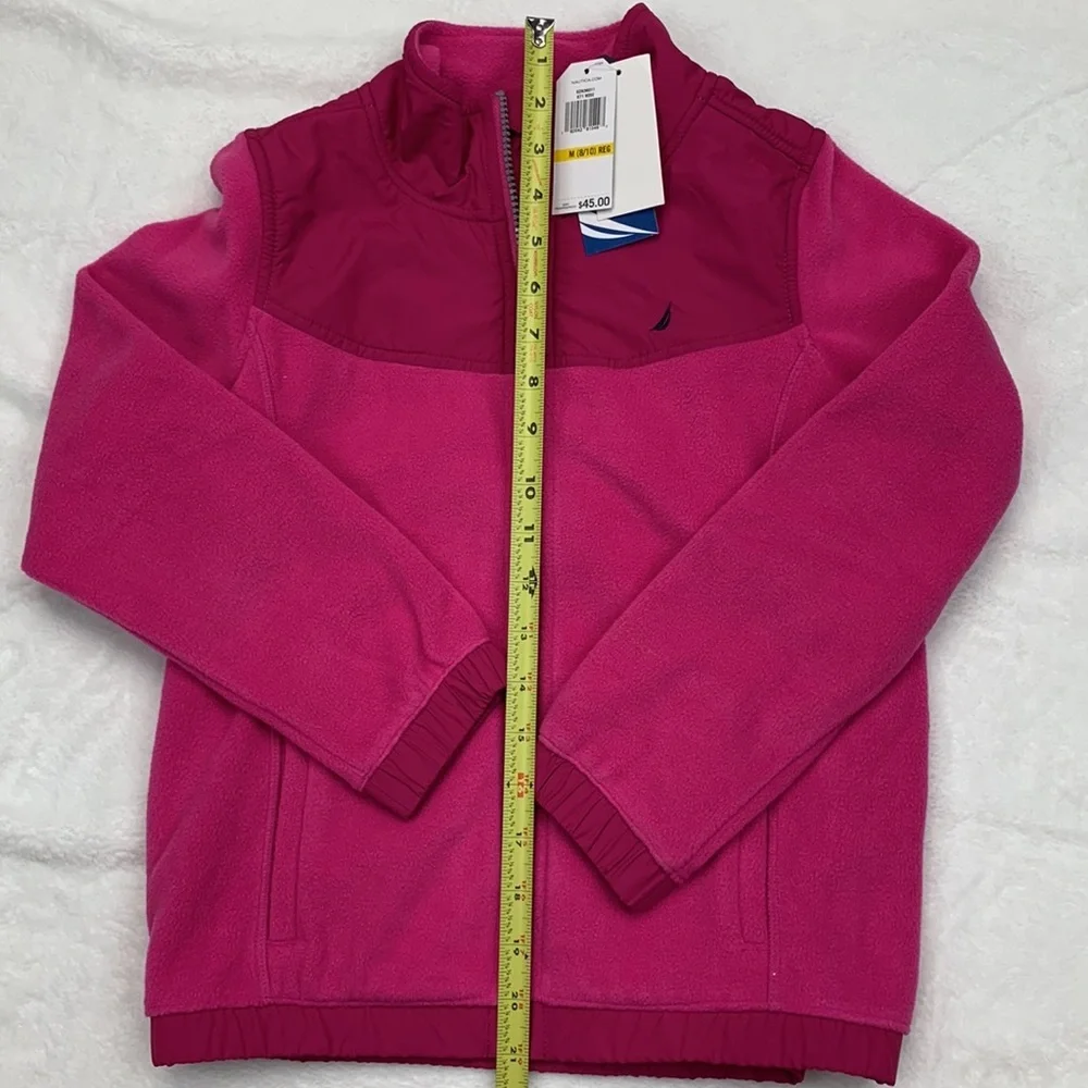 NAUTICA Big Girls Mock-Neck Polar Fleece Zip-Up Jacket Size M (8/10) - Picture 5 of 10